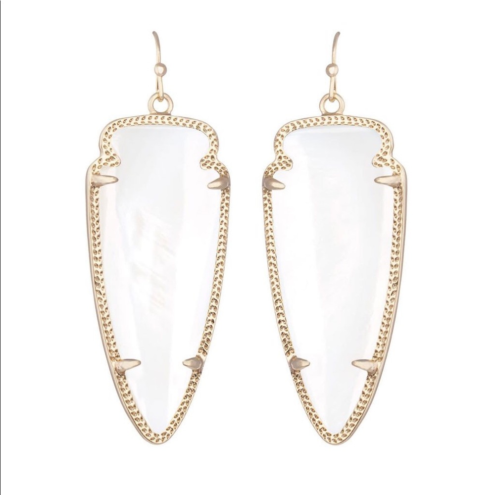 Kendra Scott Pearl Earrings 14K Gold Plated
